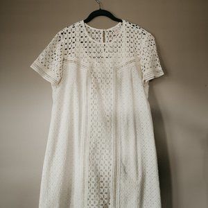 Sundance Embroidered White Dress